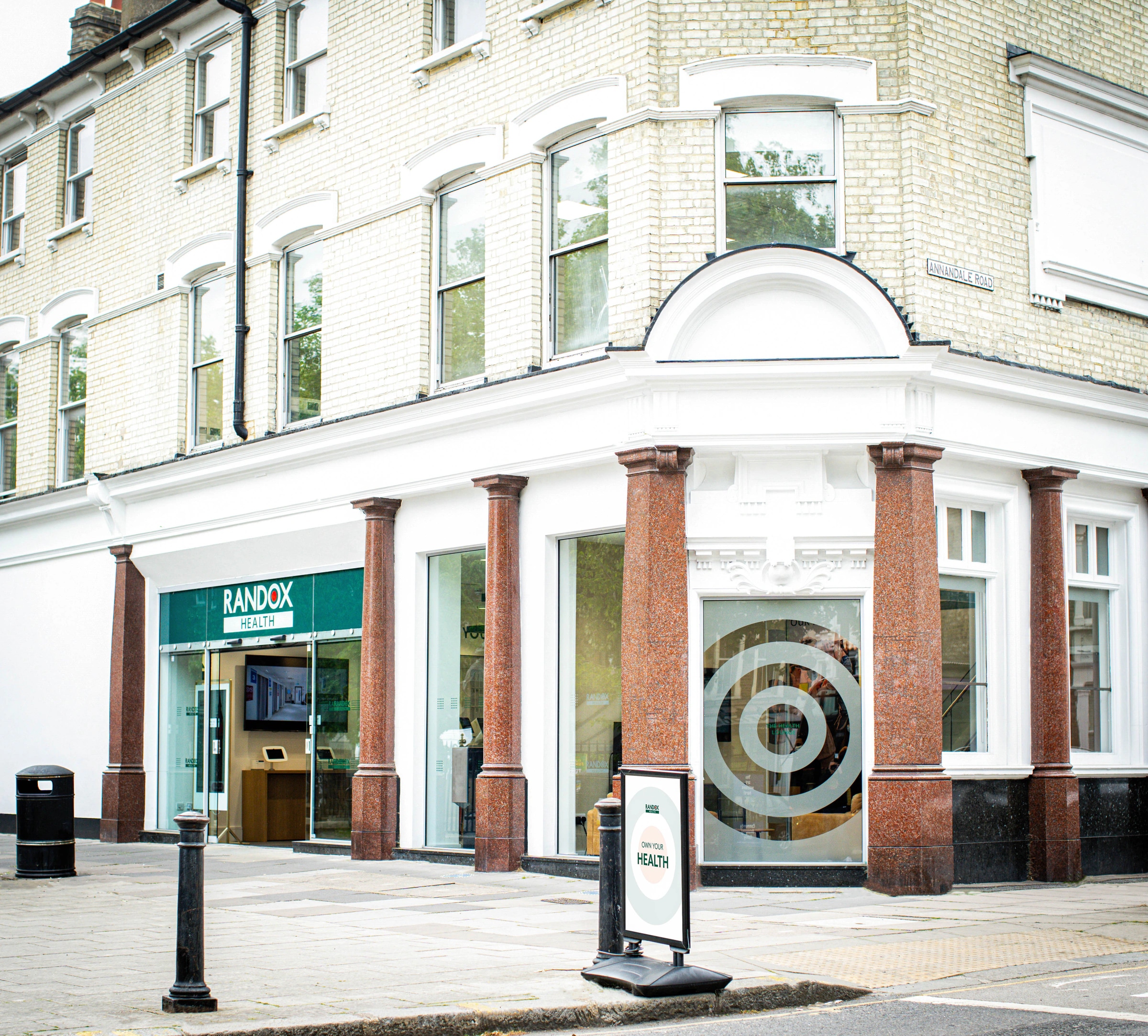 Outside the Chiswick clinic